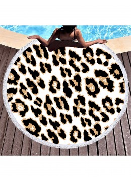 Leopard Round Beach Towel